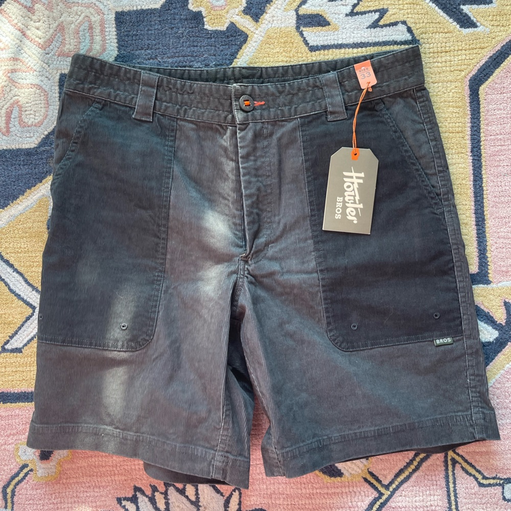 Howler Brothers Cornerstone Shorts in Faded Black BNWT